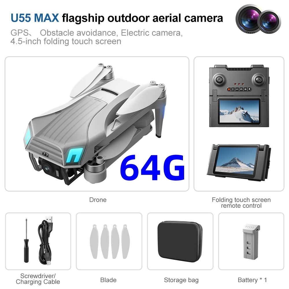 NCZOBOE U55 Profesyonel GPS Dr - Drone Gimbal 2 Axis incelemesi ve fiyatı